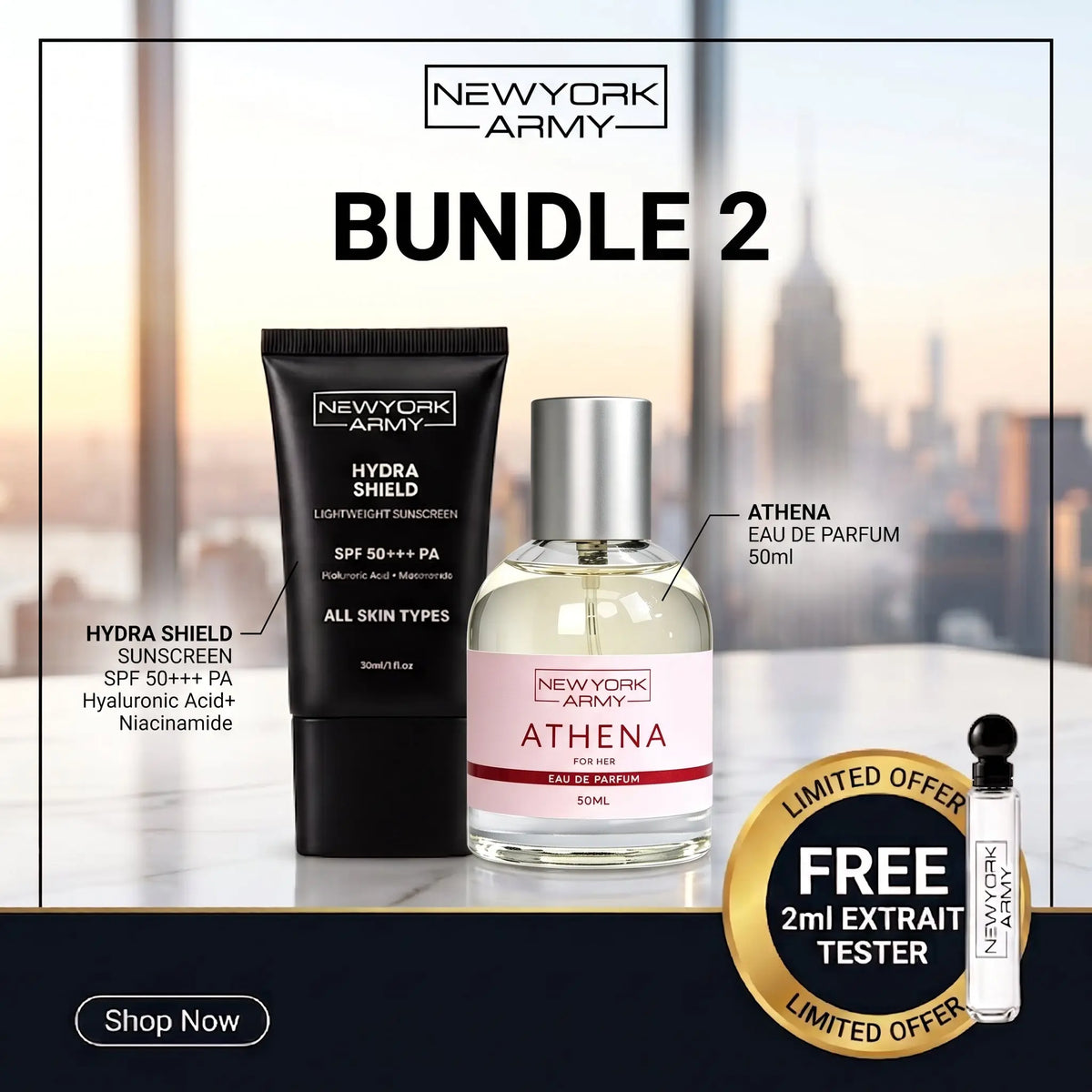 Sun & Scent Duo (Sunscreen + Perfume) Newyork Army