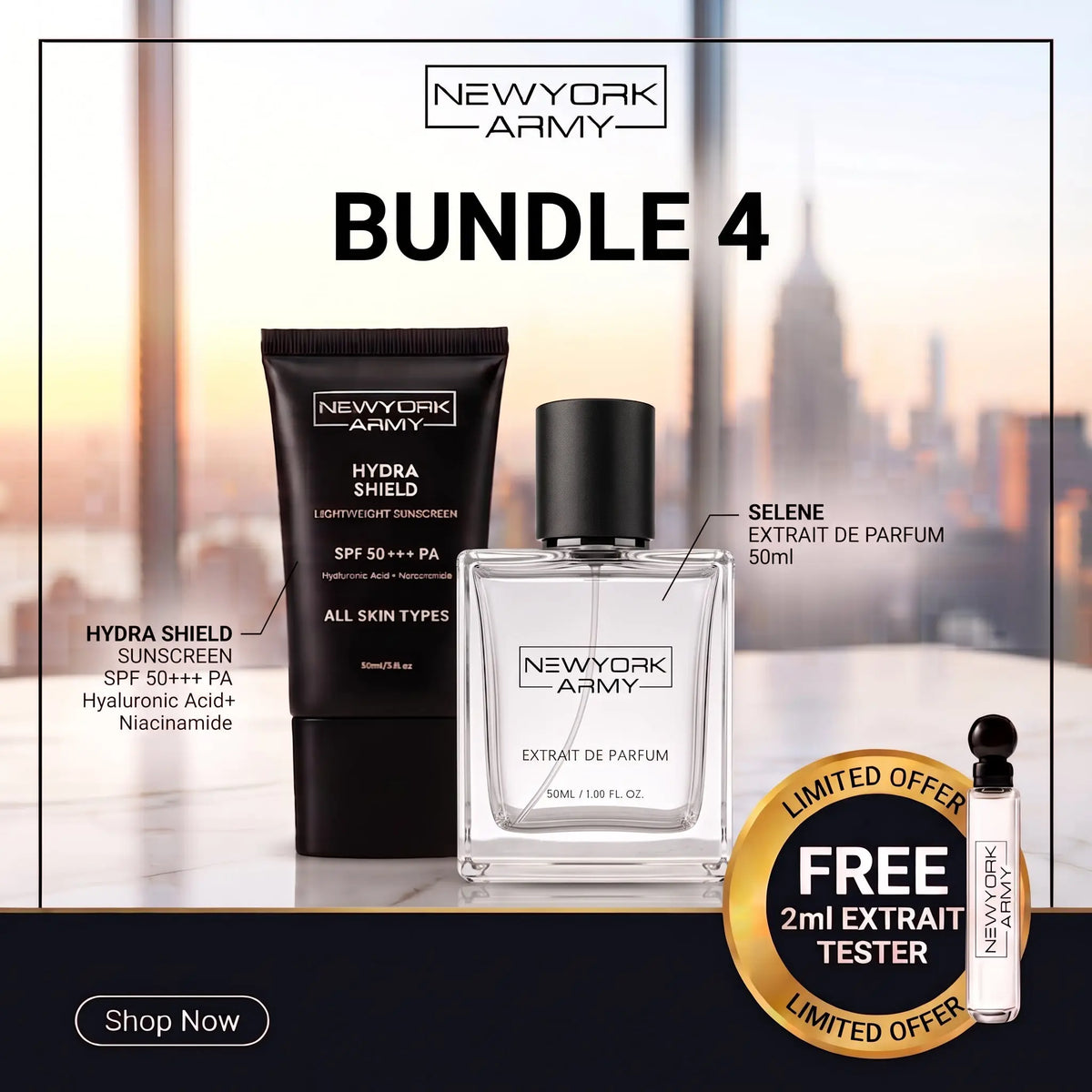 Sun & Scent Duo (Sunscreen + Perfume) Newyork Army