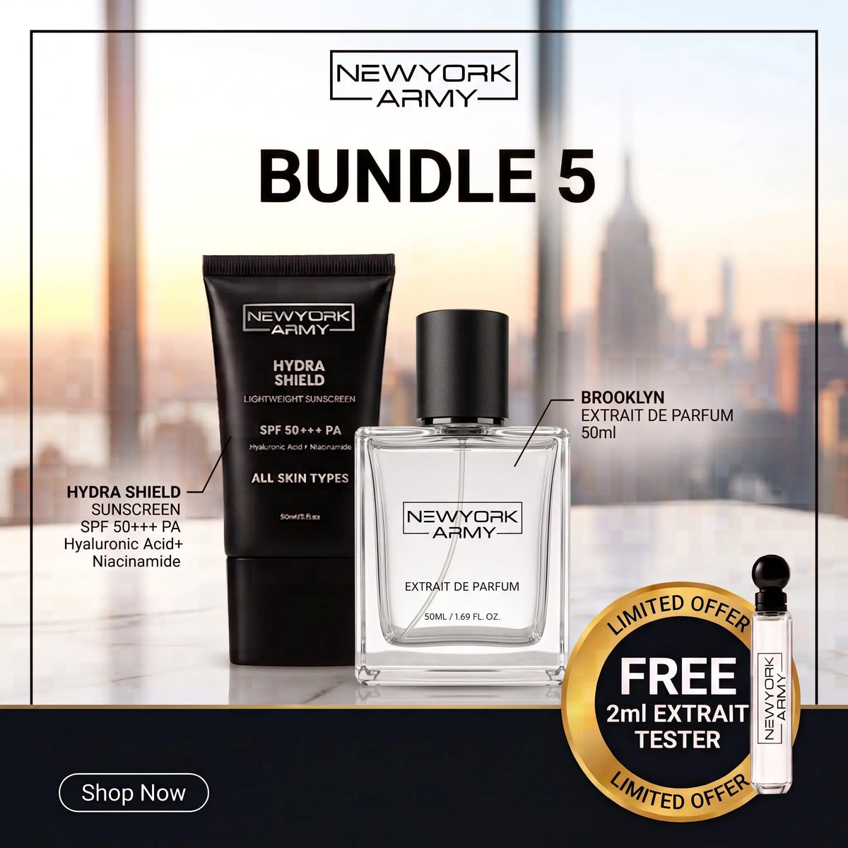 Sun & Scent Duo (Sunscreen + Perfume) Newyork Army