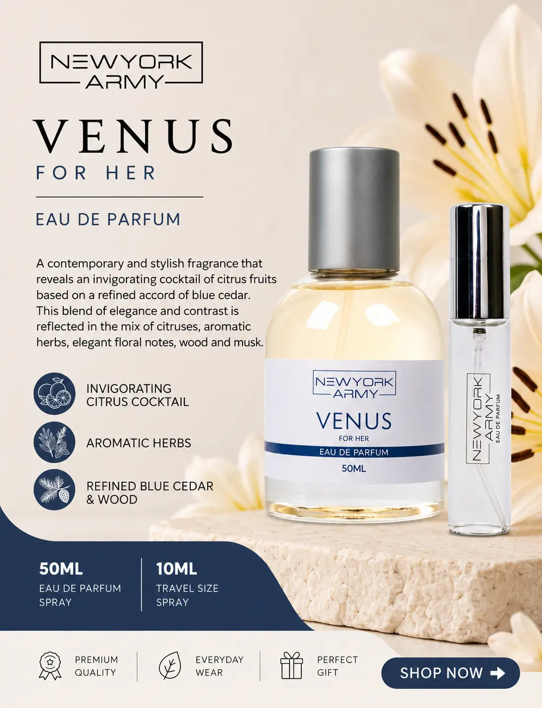 Newyork Army Venus 50ml+10ml EDP Newyork Army