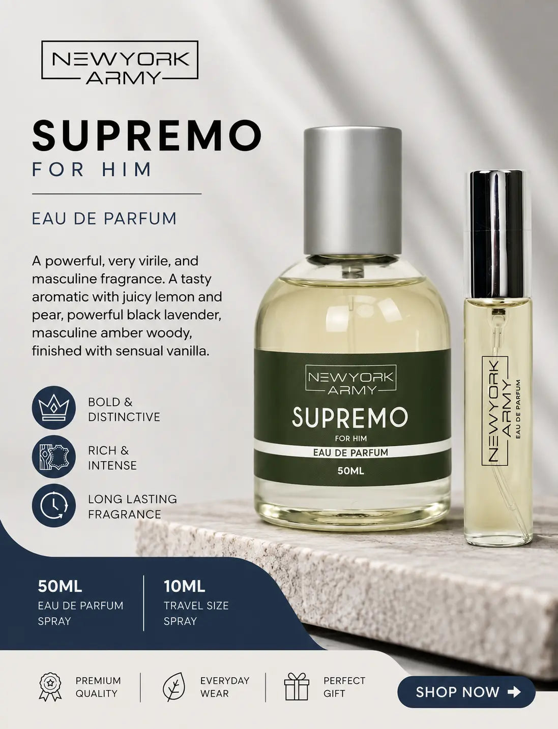 Newyork Army Supremo 50ml+10ml EDP Newyork Army