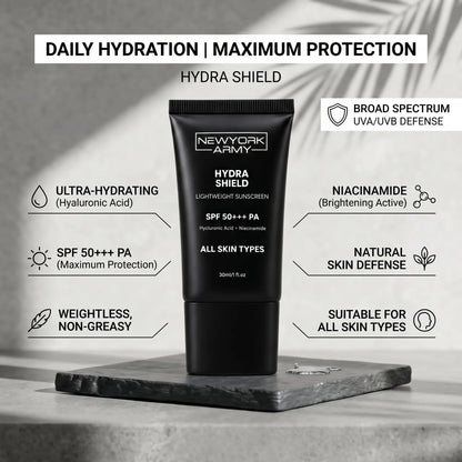Hydra Shield Sunscreen SPF50+++ PA – All Skin Types Newyork Army