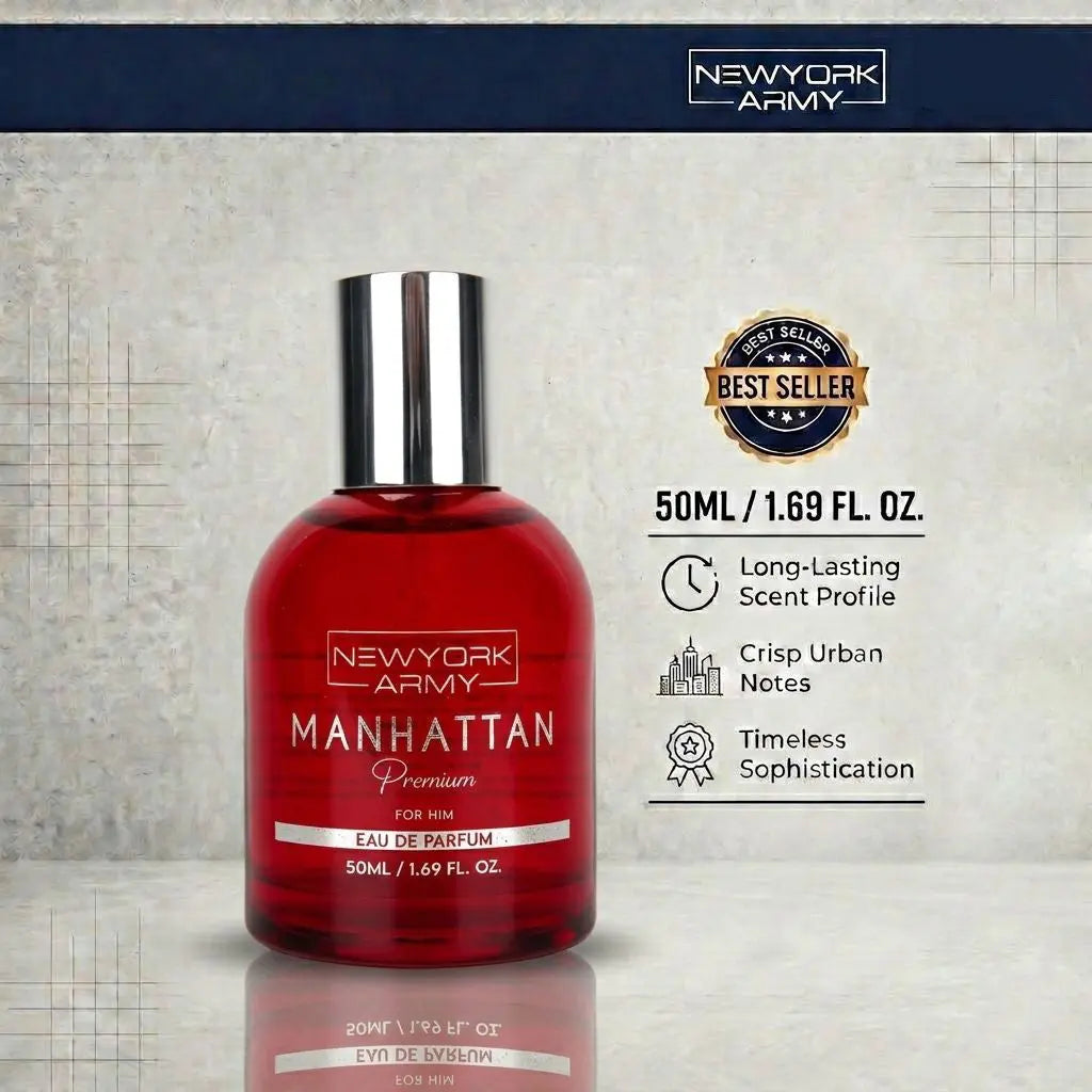 Manhattan Premium 50ML Perfume for Men (LACOSTE RED) Newyork Army