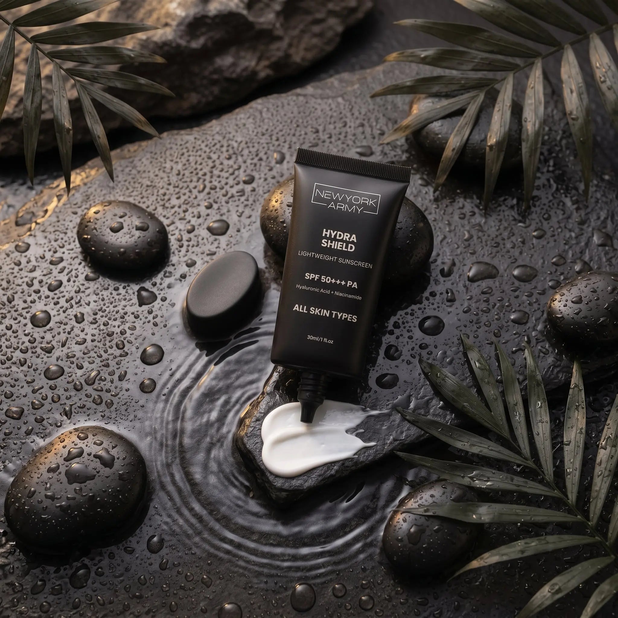 Newyork Army Hydra Shield Lightweight Sunscreen with Hyaluronic Acid + Niacinamide SPF50+++PA ALL Skin Types Newyork Army
