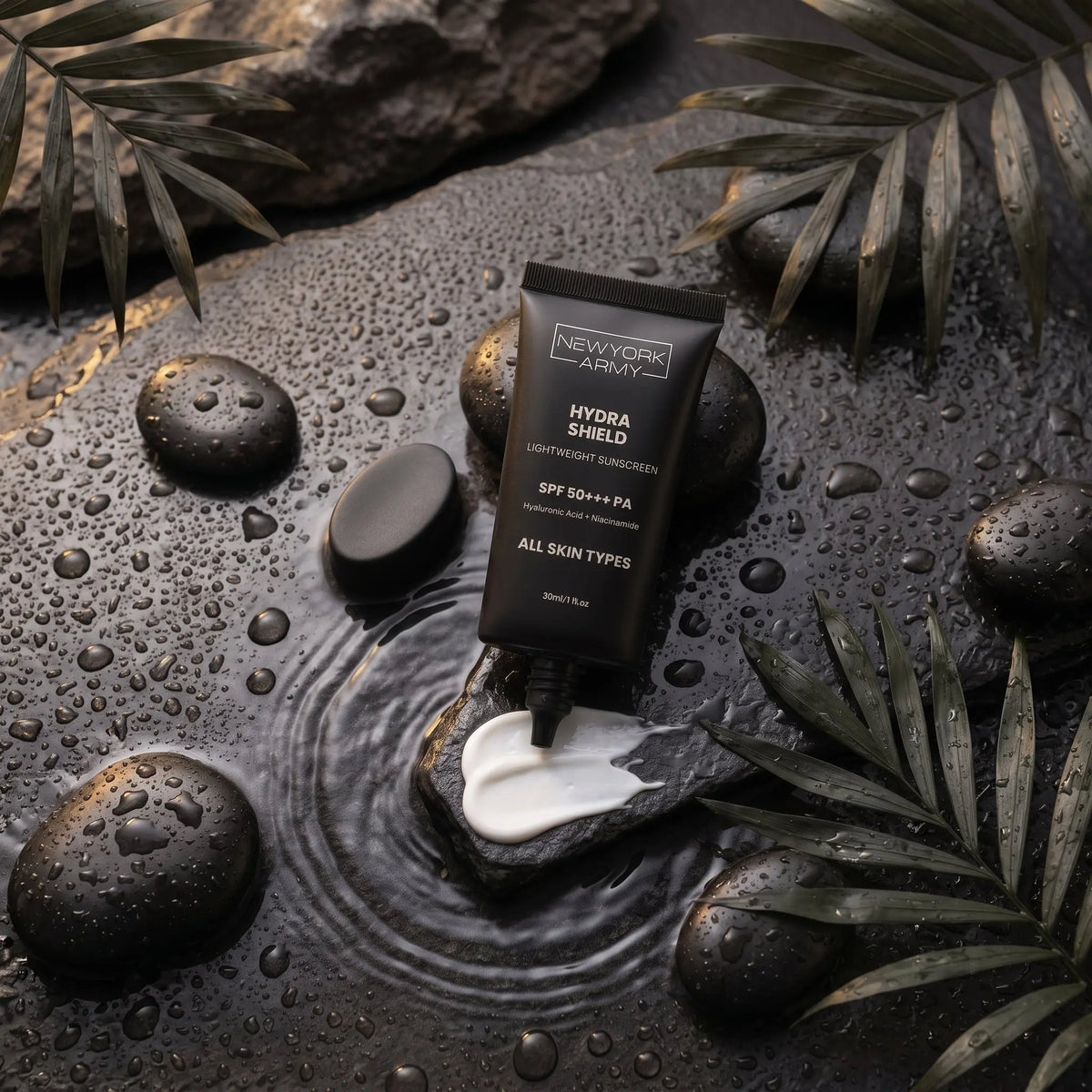 Newyork Army Hydra Shield Lightweight Sunscreen with Hyaluronic Acid + Niacinamide SPF50+++PA ALL Skin Types Newyork Army